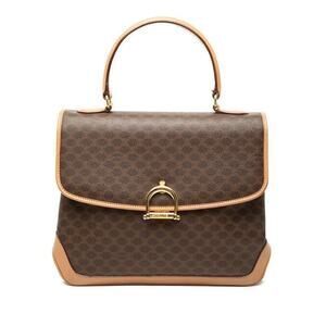 Celine Macadam Handbag Brown